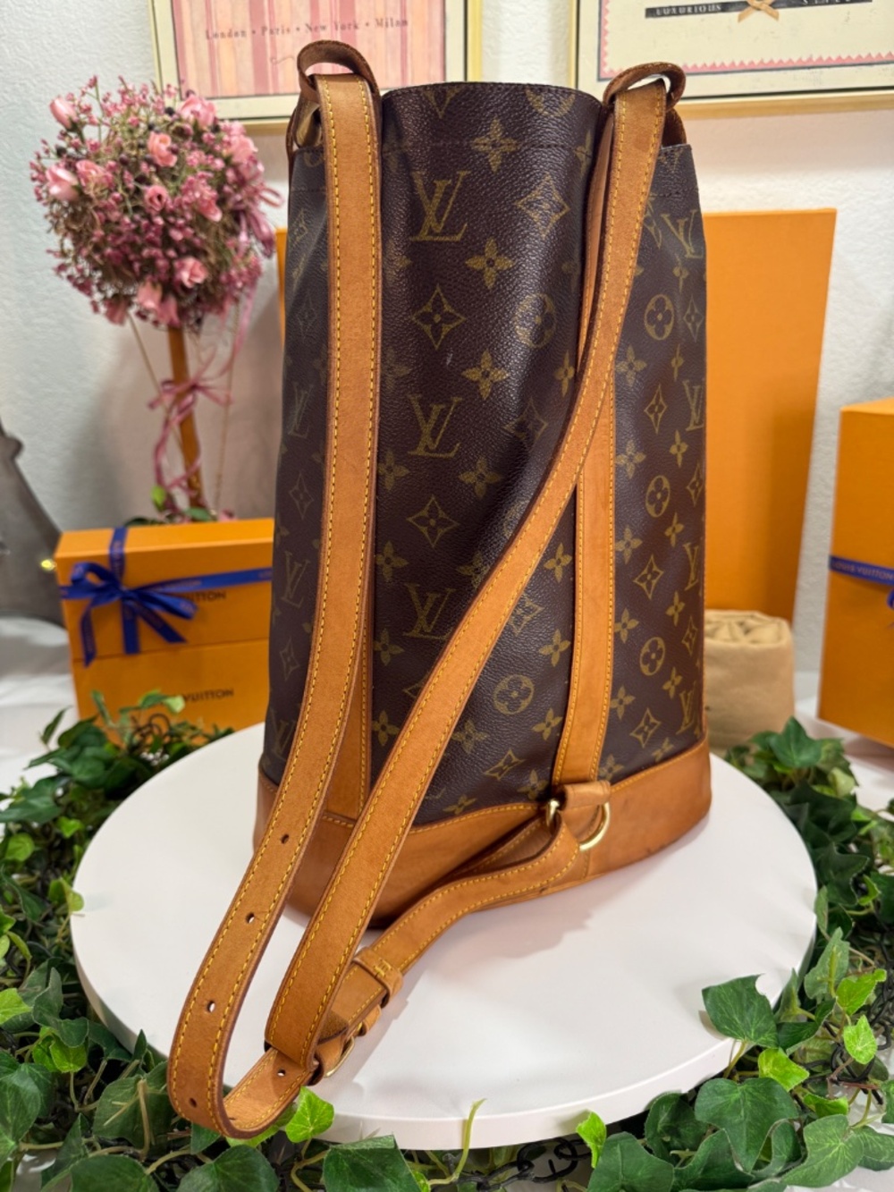 SASSY LOUIS VUITTON MONOGRAM BUCKET SLING BACKPACK! - Picture 15 of 16